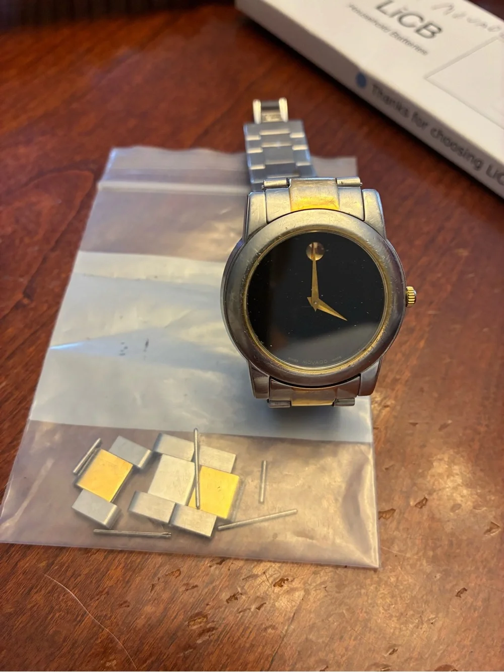 Movado Two-Tone Silver and Gold Museum Dial Watch - Men’s